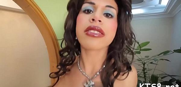  Crazy fuck for a shameless transsexual